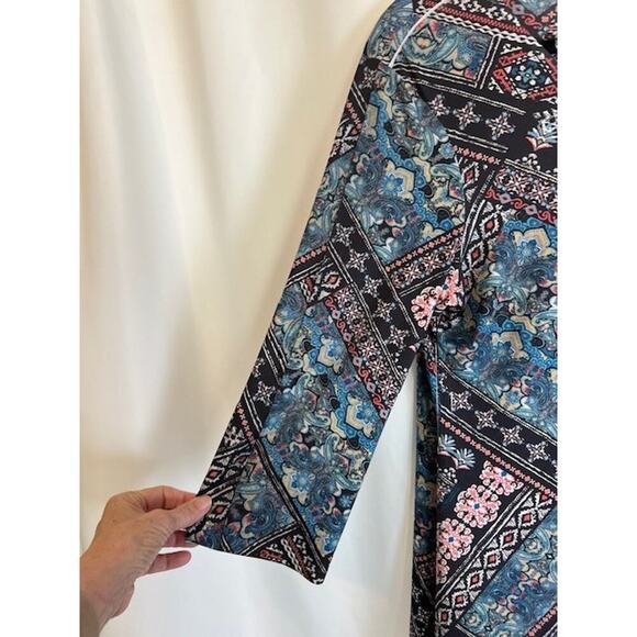 G Collection Womens Sz L Multicolor Blouse Boho - Picture 3 of 7